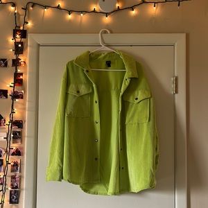 Wild fable lime green shacket
